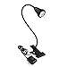 LED Desk Lamp, Powstro 3W Eye-Care Flexible Adjustable Gooseneck Table Lamp ,Clip on Bed headboard,Living Room,Cool White (Cool White)