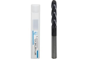 JIANXING 3/8" Extra Long Carbide Ball Nose End Mill for Alloy Steels/Hardened Steels, 4" Overall Length End Mill Bits, 4 Flute HRC 55 Deg AlTiN Coating, CNC Router Bits (1 Pieces)