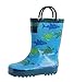 OAKI Toddler Rain Boots - Perfect Kids Rain Boots for Any Weather - Durable Rubber Baby Rain Boots Keep Little Feet Dry, Lightweight Waterproof with Easy-on Handle, Sharks & Turtles, 10T Toddler
