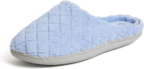 Dearfoams Women's Leslie Quilted Terry Clog Slipper, Iceberg - Main Image