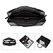 ECOSUSI Messenger Bag for Men 15.6 inch Laptop Briefcase Bag PU Leather Computer Messenger Shoulder Bag with Front & Back Pockets, Black