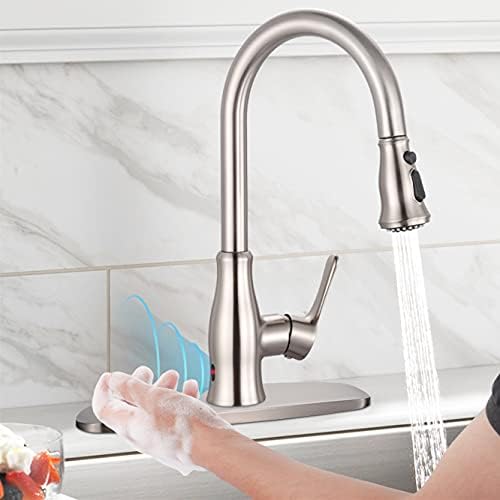 Touchless Kitchen Faucet, Automatic Motion Sensor Sink Faucet with 3