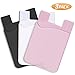 SHANSHUI Cell Phone Wallet, 3 PCS Strong Adhesive Card Sleeve Silicone Card Pouch Stick on Phone Compatible for iPhone/Samsung Galaxy/Sony/Huawei and Most Smart Phones - Black White Pink