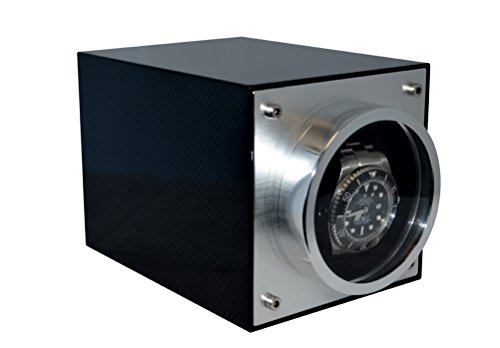 Pangaea S700 Single Automatic Metal Watch Winder Carbon Fiber (Battery Operated or AC Powered) - Thumbnail 4