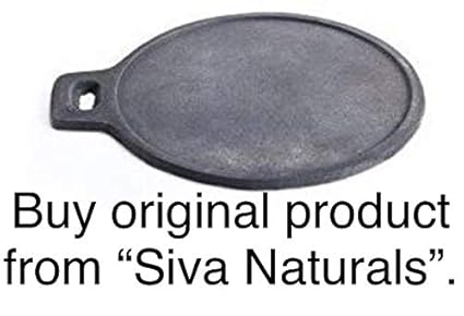 Siva Naturals Traditional 10Inch Cast Iron Dosa Kallu/Dosa Tawa ( Weight 1.5 Kg ) - Pack Of 1