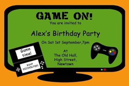 Invitation Anniversaire Jeux Video