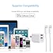 Wall Chargers with 2x6 FT iPhone Charging Cables,Sharllen Dual Port USB Plug Power Adapter Travel iPhone Charger Cord Compatible iPhone Xs/Max/XR/X/8 Plus/8/7/7Plus/6s P/6/6P/iPad/iPod White 3 Pack