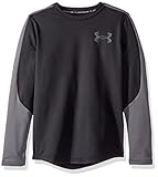 Under Armour Boys' ColdGear Armour Crew, Black (001)/Graphite, Youth Medium
