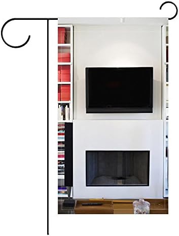 YourPink Garden Flag Tv Fireplace Books Shelves Boxes Comfort 12x18 inches(Without Flagpole)