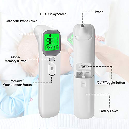 Infrared Forehead Thermometer NonContact Digital Thermometer for