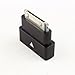 NiceWave Dock Station Extender Extension Adapter Black 30 Pin Male to Female for Lifeproof case iPhone 4 4S iPad iPod