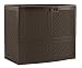 Suncast Resin Vertical Storage Box with Top Lid and Front Doors - Outdoor Bin Stores Tools, Accessories and Toys - Java Wicker primary