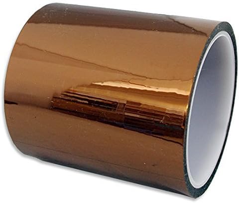 Nulink??Kapton Polyimide Heat High Temperature Resistant Adhesive Gold Tape For Electric Task, 3D Printer Platform, BGA Heating, Soldering Task [Amber, Wide: 100mm, Length: 100ft, 1MIL] by NuLink