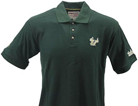 Pressbox Men's University of Southern Florida Rocky the Bull Green Polo Shirt