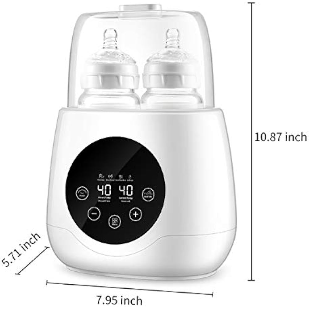 Baby Bottle Warmer, Steam Sterilizer 6in1 Double Food Heater For