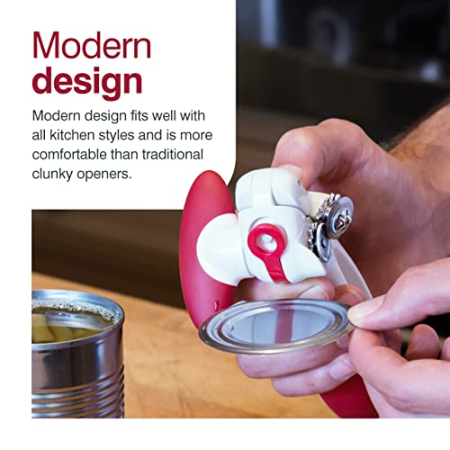 Zyliss Lock N' Lift Manual Can Opener with Lid Lifter Red