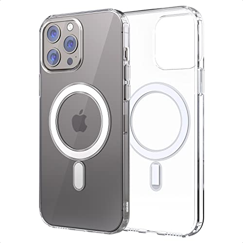 Kabysio Magnetic Phone Case for iPhone 13 (6.1 Inch) - Compatible with Magnetic Wireless Charging Stand and Other Mag-Safe Accessories,Clear