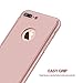 iPhone 7 Plus case,360 Degree All-around Full Body protection Utral thin Fit Case cover with Tempered Glass Screen Protector Light Weight for Apple iPhone 7 plus(ROSE GOLD)