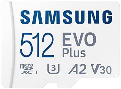 SAMSUNG EVO Plus w/SD Adaptor 512GB Micro SDXC, Up-to 130MB/s