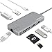 LETSCOM USB C Hub, 8-in-1 USB C Adapter with Ethernet Adapter, 4K HDMI Output, Type C Charging Port, 2 USB 3.0 Ports, Compatible for USB C Device (Grey)