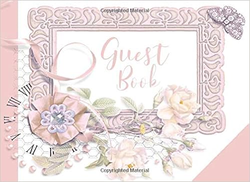Guest Book Antique Rose Color Vintage Design I With Gift Log I