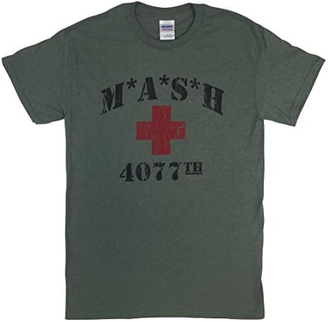 MASH 4077th Heather Military Green T Shirt Red Cross M*A*S*H (5XL)