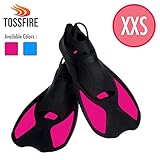 Comfecto Swimming Fins Short Floating Training Fins for Kids and Adults, Thermoplastic Rubber Pool Fins for Swimming Diving Snorkeling Watersports
