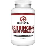 RingZen Natural Tinnitus Relief (180 Veggie Capsules) Supplement, Effective Ear Ringing Help And Support, Stop The Ringing In Ears Formula (3-Month Supply)