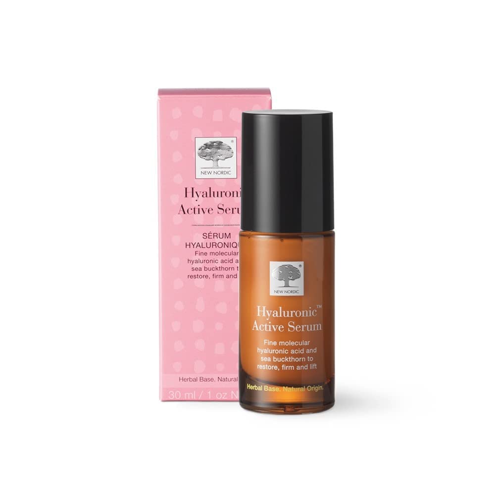 New Nordic Hyaluronic Active Serum with Hyaluronic Acid to Help Hydrate & Firm Skin - Reduces the Visibility of Wrinkles - Odour Free - 30ml
