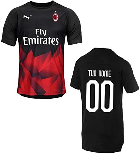 Maestri del Fútbol Camiseta PREMATCH Negra Niño A.C. Milan 19/20 - Personalizado, 9-10 años: Amazon.es: Deportes y aire libre