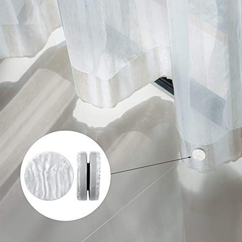 Jetec 6 Pairs Curtain Weights Shower Curtain Drapery