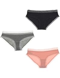 Intimates Lace Trim Bikini Panties Underwear (3Pr)
