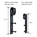 SMARTSTANDARD Mini Cabinet Sliding Barn Door Hardware Hangers 2pcs (Black) (Mini J Shape Hangers)(Cabinet NOT Included)