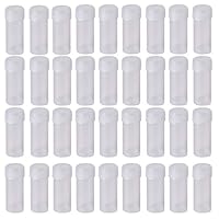 100Pcs 5ML Small Pill Plastic Containers Empty Pill Bottles Sample Bottles Vial Test Tube with Caps by HRLORKC