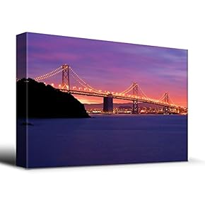 San Francisco Bay Bridge - Canvas Art Home Art - 12x18 inches