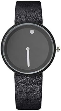Leisure Quartz Watch Turntable White dot Hour Hand Creative Belt Watch Fashion Couple Belt Watch Black Special Watch