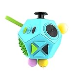 Minilopa Fidget Dodecagon -12-Side Fidget Cube Relieves Stress and Anxiety Anti Depression Cube for Children and Adults with ADHD ADD OCD Autism (B3 Blue Sky)