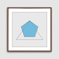 Framed Canvas Wall Art Geometric Building Canvas Prints Home Artwork Decoration for Living Room,Bedroom - 16x16 inches