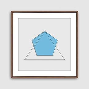 Framed Canvas Wall Art Geometric Building Canvas Prints Home Artwork Decoration for Living Room,Bedroom - 16x16 inches