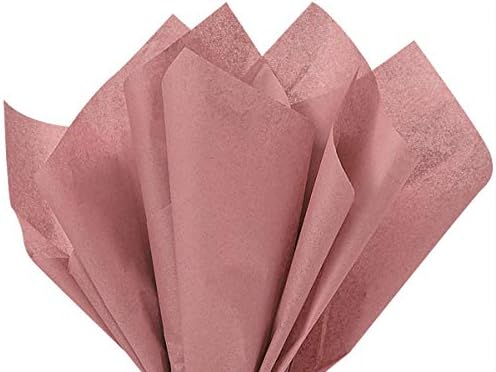 6 Sheets Gift Grade Tissue Paper Sheets - 20" x 30" Soft fold Packed Choose Color (Rose Mauve)