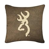 Buckmark Square Logo Pillow Color: Brown