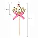 MAGICMAI Cupcake Toppers Gold Glitter Crown Cake Decoration Dessert Table Birthday Party Decor 20 Pieces