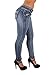 Style SF7-95159S – Colombian Design, Butt Lift, Levanta Cola, Skinny Jeans in Washed Blue Size 7