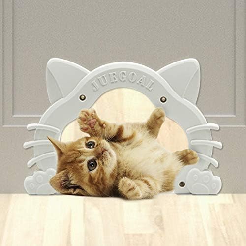 Juegoal Interior Cat Door Kitty Shaped Hole Pet Door for Cat and Small