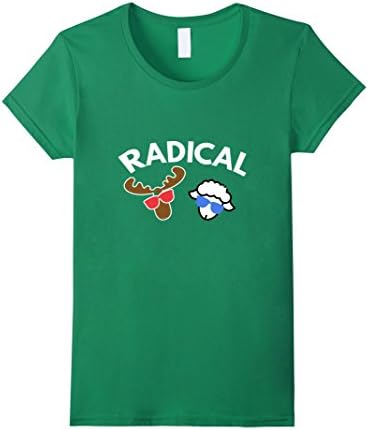 Women's Radical Moose Lamb T Shirt Small Kelly Green