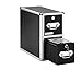 Vaultz Locking CD File Cabinet, 2 Drawers, 8 x 14.5 x 15.5 Inches, Black (VZ01094) primary