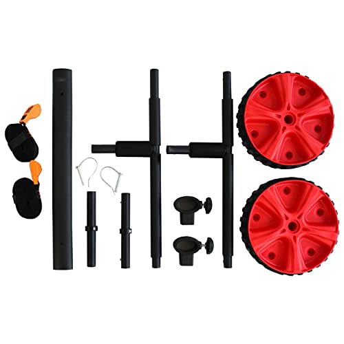 3 in 1 Multi-Function Adjustable Canoe Trolley for Kayak Paddle Small Boats