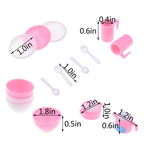 DINGJIN 26 Pcs Creative Kitchen Dinner Tables Cupboard Sink Furniture Accessory for Barbies Doll(the Doll are not Included)