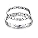Feraco Magnetic Bracelet for Women Elegant Titanium Stainless Steel Magnet Bracelets with Black Gallstone Christmas Jewelry Gifts