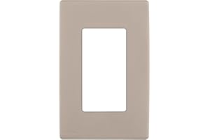 Leviton One-Gang Screwless Snap-On Wallplate, REWP1-CA, Café Latte